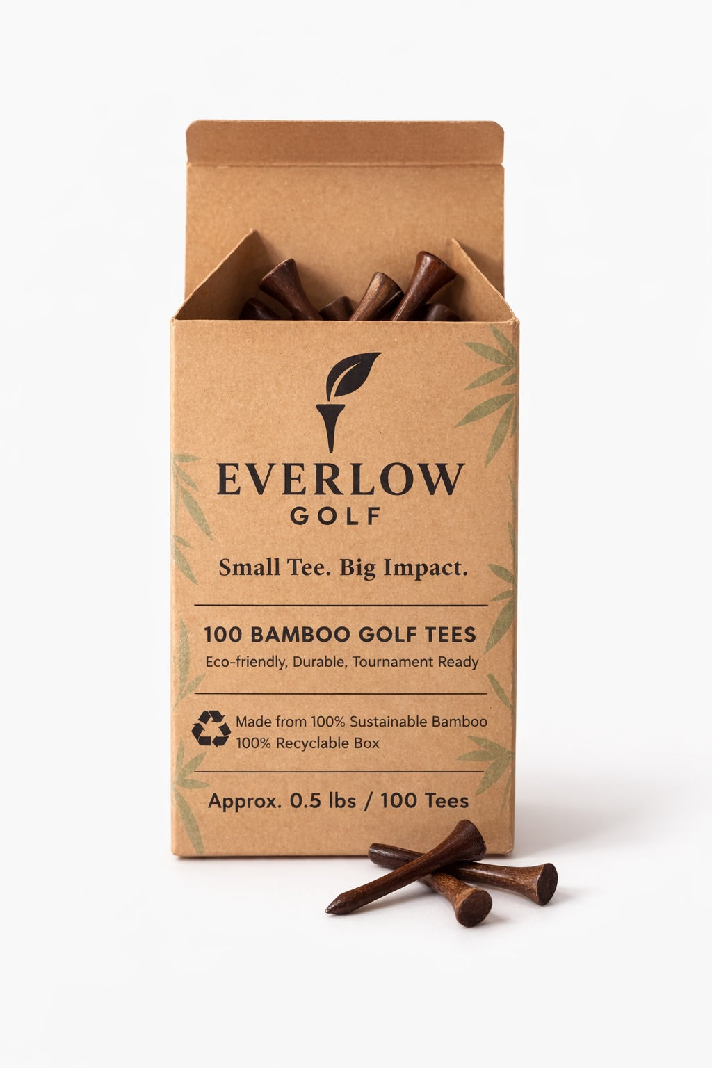 100% Bamboo Golf Tees